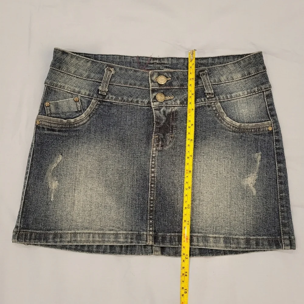 Women's Denim Mini Skirt Casual Blue Jean Skirts Stretch Size 30 - Picture 6 of 10